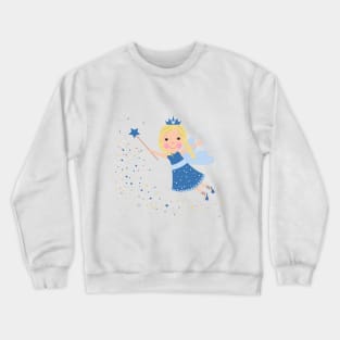 Cute fairytale blue stars shining Crewneck Sweatshirt